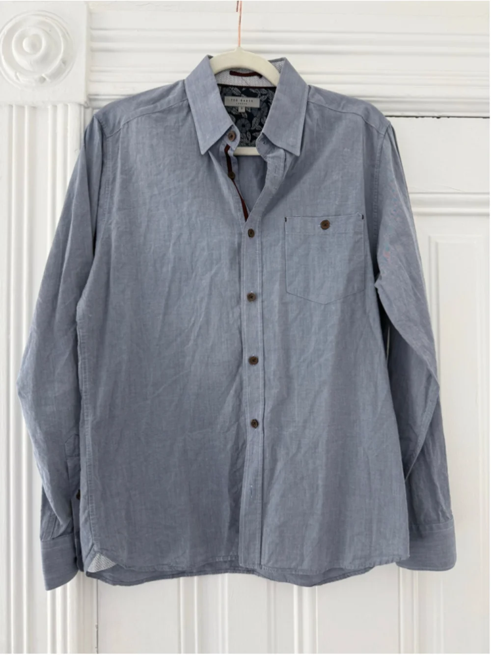 Men's Ted Baker Casual Button Down Shirt Size M Blue Black